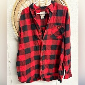 Field & Stream Flannel Shirt Men’s 2XL Red Buffalo Plaid Button Down